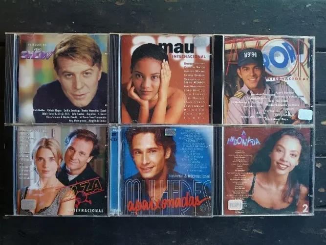 Lote 6 CDs Trilhas de Novelas (Anjo Mau, Mulheres Apaixonadas e mais)