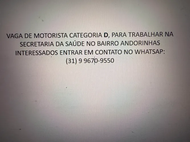 Motorista Categoria D