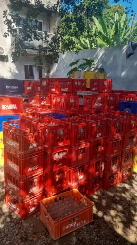 Engradado coca cola vidro retornável
