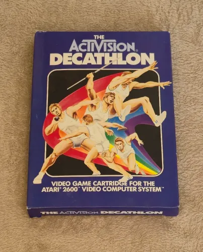 Jogo Decathlon na caixa com manual - Atari 2600