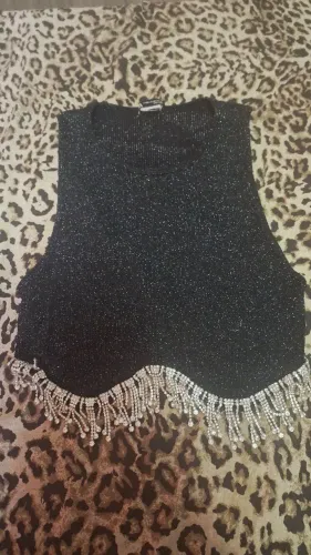 Top zara com strass