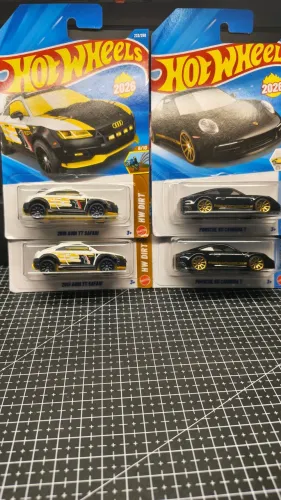 Lote 4 Hot Wheels Audi TT Safari e Porsche 911 Carrera T 2026