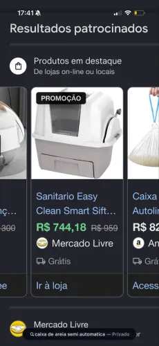 CAIXA DE AREIA BANHEIRO SEMI AUTOMÁTICO