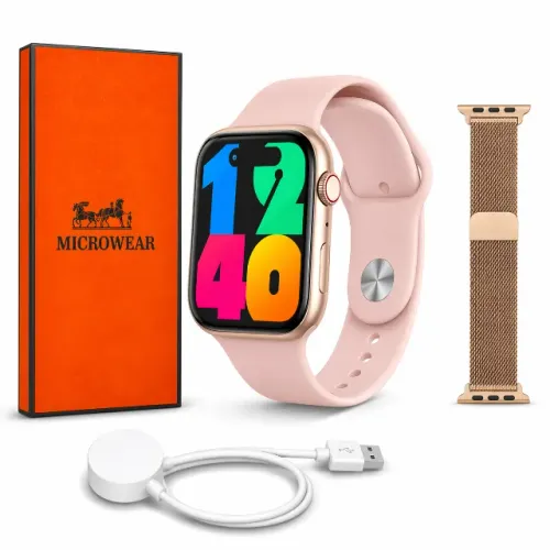 Relógio Smartwatch W59 Pro Mini 41mm Premium Feminino Infantil Tela Ips + Pulseira Metal