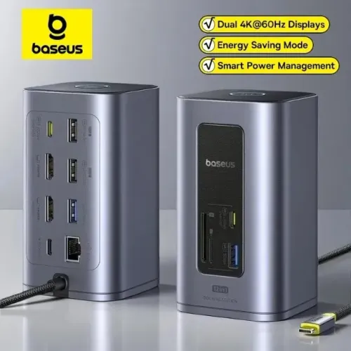 Docking Station Baseus Nomos Nu1 Air Spacemate (12 Em 1) Hub Adaptador