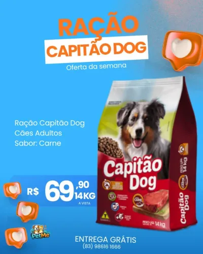 Ração para cachorro, sabor carne, adulto.