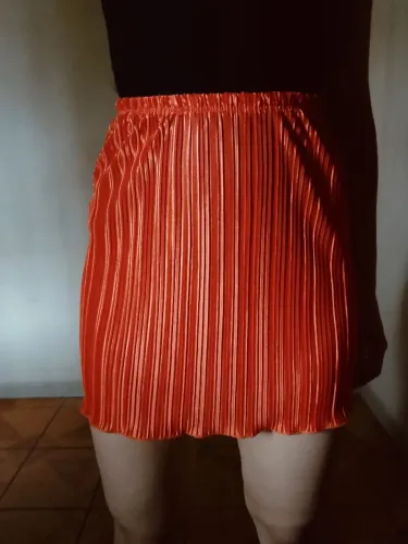 Saia laranja texturizada