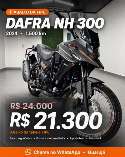 Dafra NH 300 ABS 2024 só 1500KM