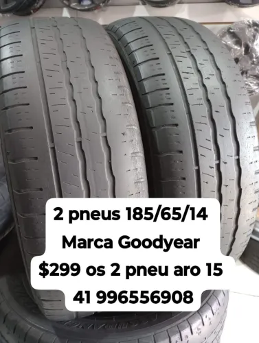 Pneus 185/65/14 marca Goodyear $299 os 2 pneu aro 14 roda muito ainda não é remold