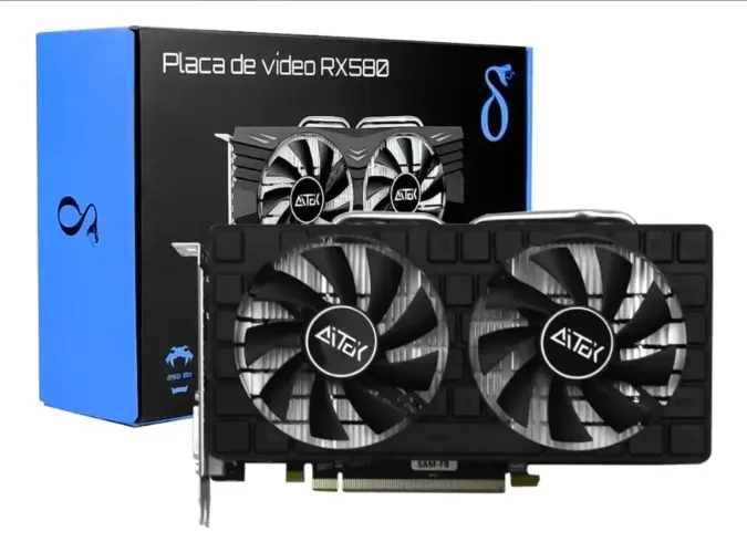 Vendo Placa de Vídeo Gamer Amd Radeon RX580 Hdmi 8gb Gddr5 256 Bit