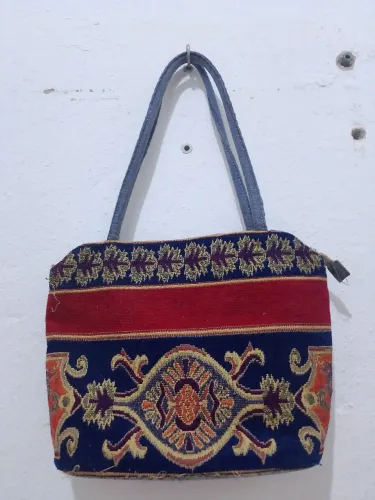 Bolsa de tecido jacquard persa
