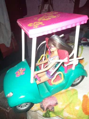 Conjunto Carrinho de Golfe + Boneca Barbie Original !