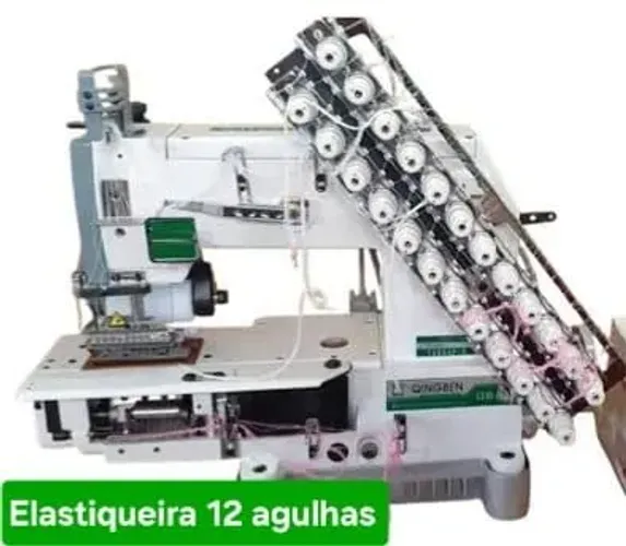 Máquina elastiqueira de 12 agulhas direct drive nova