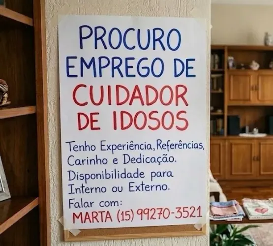 Cuidadora de idosos - Serviço profissional e de confiança 