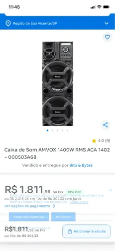 Caixa de som amvox