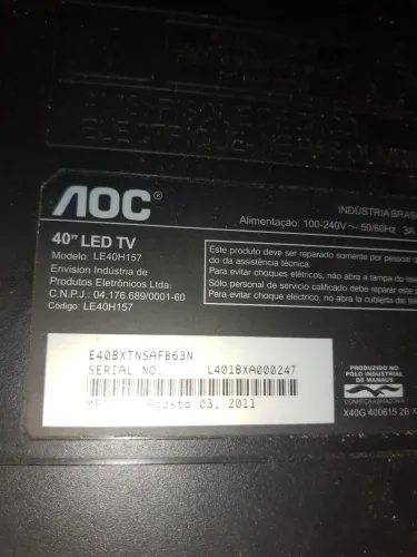 Tv AOC retirar peças 