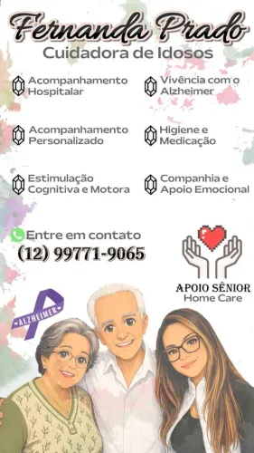 Acompanhante hospitalar, cuidadora de idosos, dama de companhia