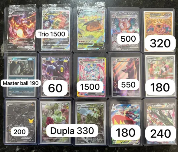 Lote cartas Pokémon NM 