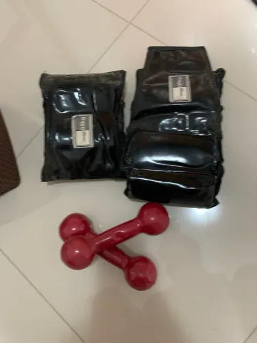Tornozeleira 5kg + par peso emborrachado 3kg
