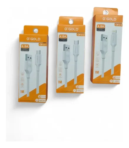Seu carregador quebrou ? Cabo Usb Entradas Tipo-c Iphone E Micro 1m