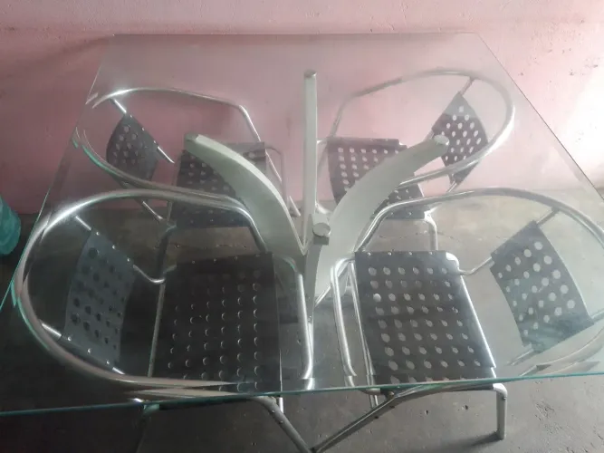 Mesa grande de vidro