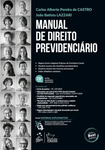Livro: manual de direito previdenciário - lazzari - 28ª edição - 06.03.2025