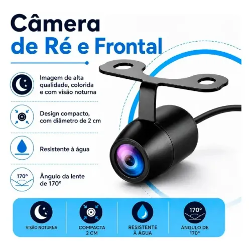 CÂMERA DE RÉ AUTOMOTIVA BORBOLETA