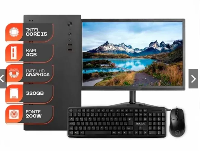 Computador Completo I5 320GB com Monitor Teclado Mouse Alto Desempenho