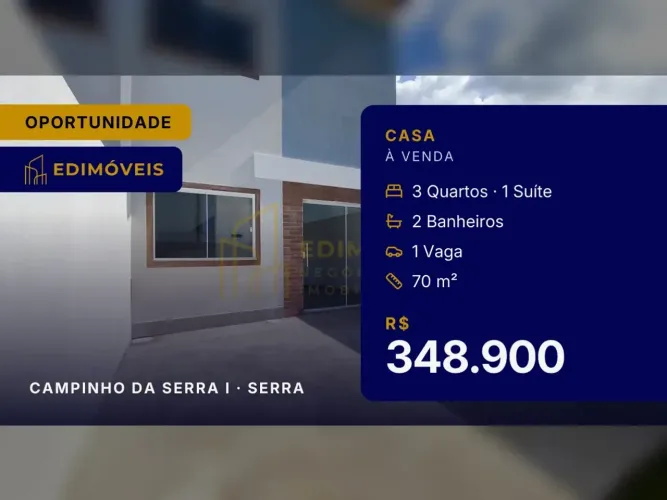 Casa 3 quartos na Campinho da Serra I, espaço e conforto para você