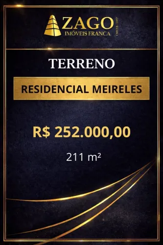 TERRENO RESIDENCIAL em FRANCA - SP, RESIDENCIAL MEIRELES