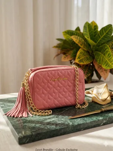 Bolsa Luiza Barcelos media Matelassê Rosa Alça Corrente Tassel - Original,preço fixo.