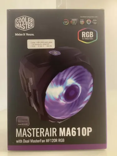 Cooler Master MasterAir MA610P RGB Dual Fan 120mm - 6 Heatpipes - Completo