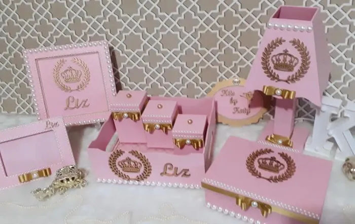 Kit Higiene Bebê Coleção Princesa Luxo 8 peças