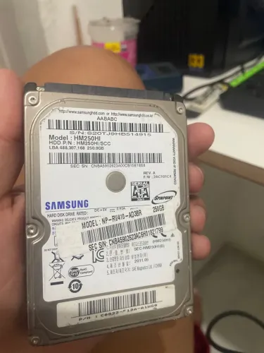 HD Samsung 250GB SATA 2.5? - Funcionando + Windows 10