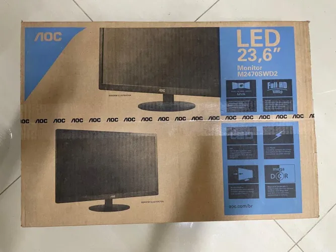 MONITOR AOC 23.6&QUOT; LED 5MS 75HZ FHD VGA/DVI, M2470SWD2