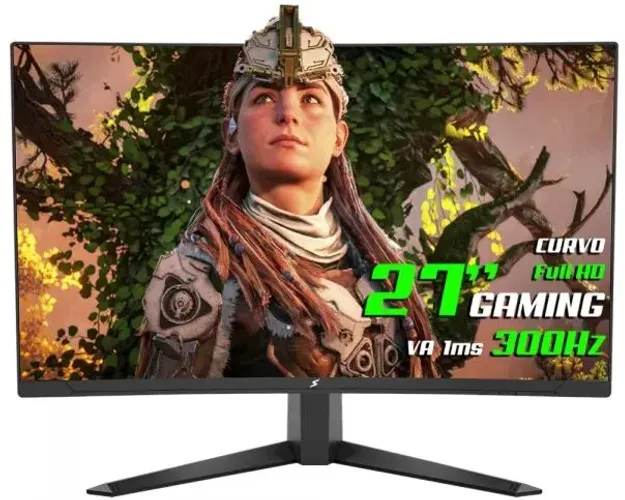 Monitor Gamer SuperFrame UltraX, 27 Pol, Curvo, Full HD, Fast VA, 1ms, 300Hz,