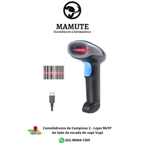 Leitor De Código De Barras Boleto Bancário Laser Usb
