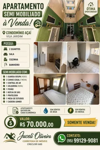 Apartamento Semi mobiliado