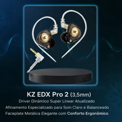 Kz Edx Pro 2 Sem Microfone - Novo - Lacrado - Entrega Grátis !!