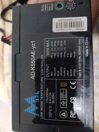Vendo fonte mtek ad-k550ae-yz1