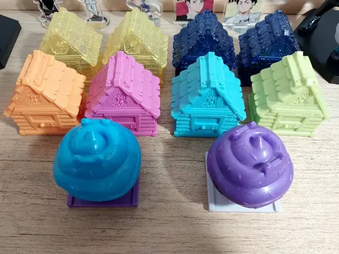 Conjunto de casinhas edição limitada Eclipse, Cupcake e Comuns - Animal Jam