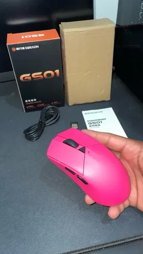 Mouse Gamer EWEADN GS01 Rosa - Novo Lacrado