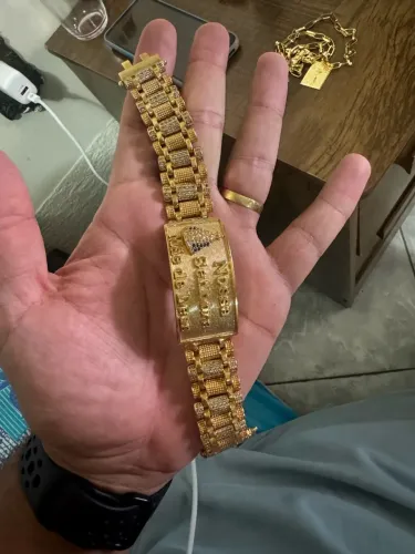 Bracelete banhado a ouro 