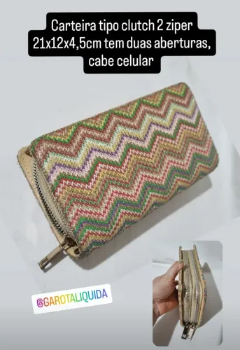 Carteira feminina clutch uma graça