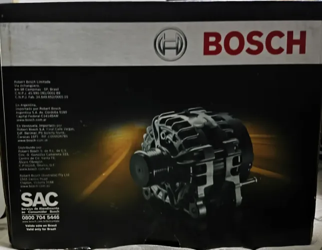alternador automotivo da marca Bosch.