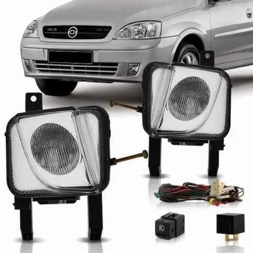 Kit Farol De Milha Botão Original Montana Corsa Meriva 03/12
