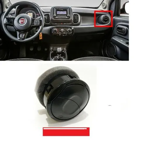 Difusor Saída Ar painel Lateral Fiat Mobi cor preto valor unitário tzebo wuaxq