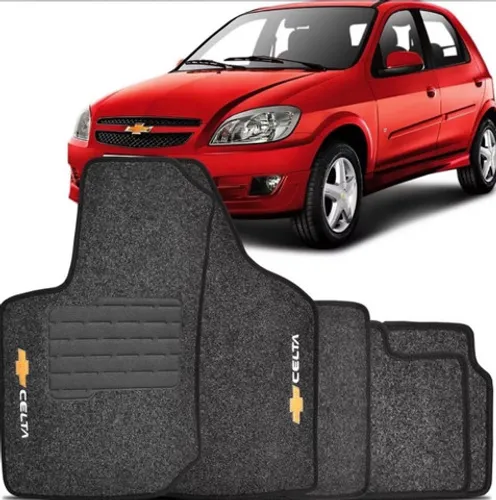 Jogo De Tapete Carpete Carro Celta Logo Personalizado