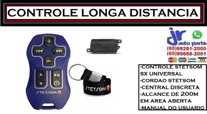 Controle Longa Distancia Azul Stetsom Sx Light Complet Universal 
