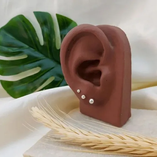 Trio de Brincos de bolinha prata 925 legítima